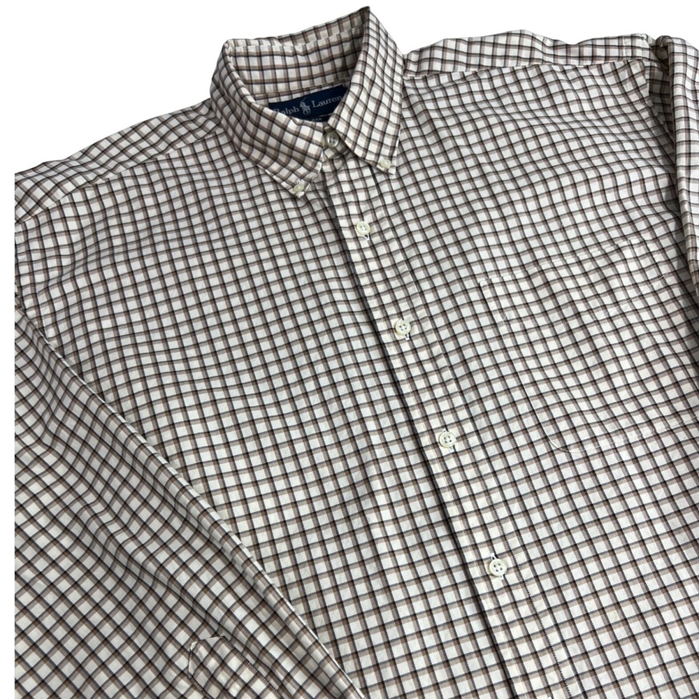 Ralph Lauren Blake Shirt Classic Fit Plaid Button Down Men's Size Large E23